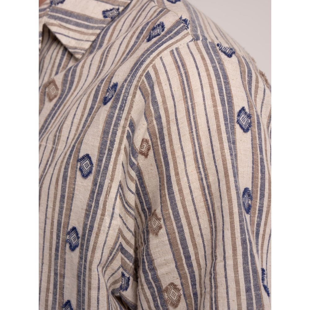 Brakeburn Mayland Linen Blend Resort Shirt - Multi-Coloured