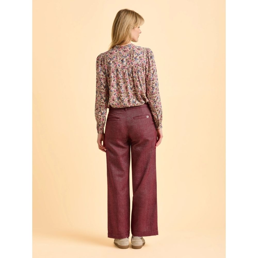 Brakeburn Neve Women's Trouser - Burgundy