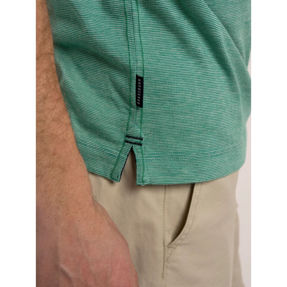 Brakeburn Sandown Micro Stripe Polo Shirt - Green