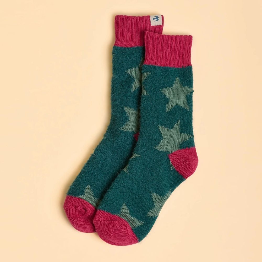 Brakeburn One Size Stars Socks - Teal