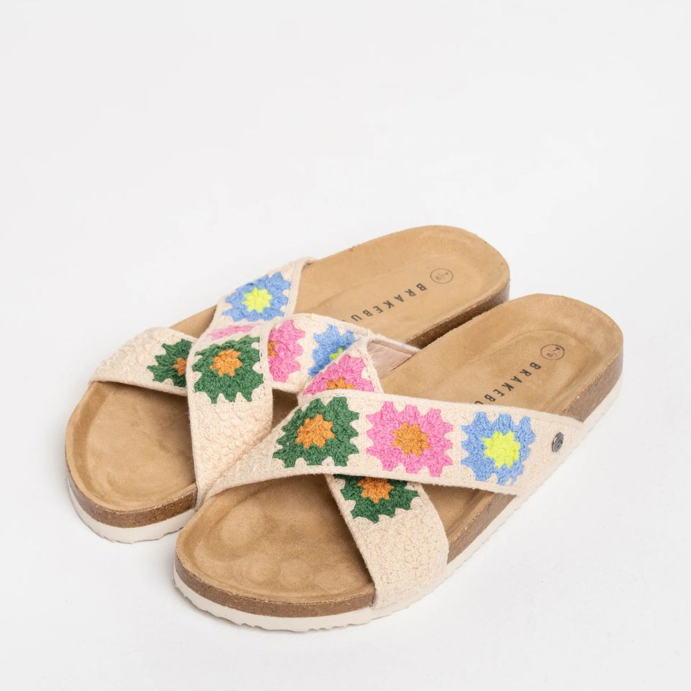 Brakeburn Winfrith Crochet Sandals - Multi-Coloured