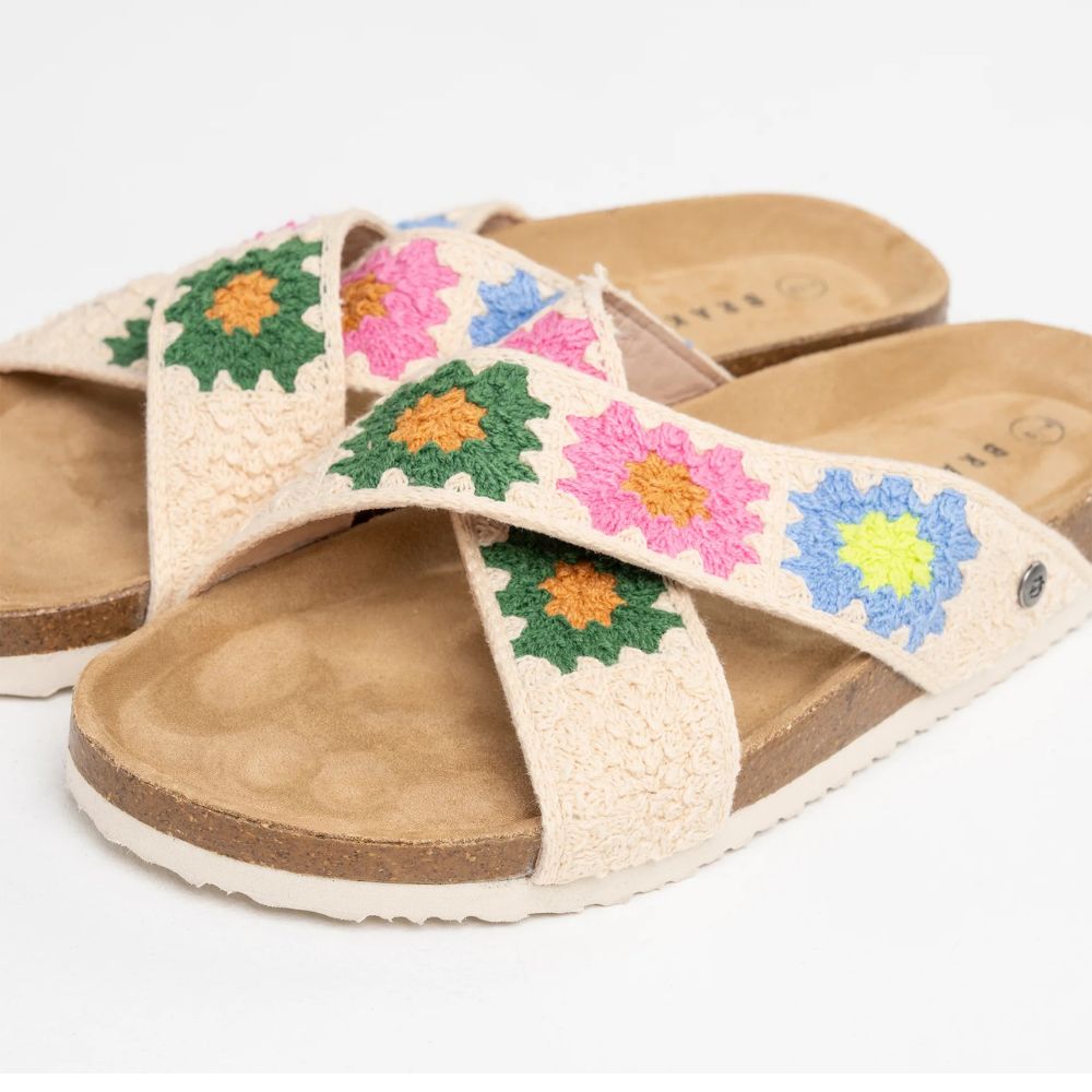 Brakeburn Winfrith Crochet Sandals - Multi-Coloured