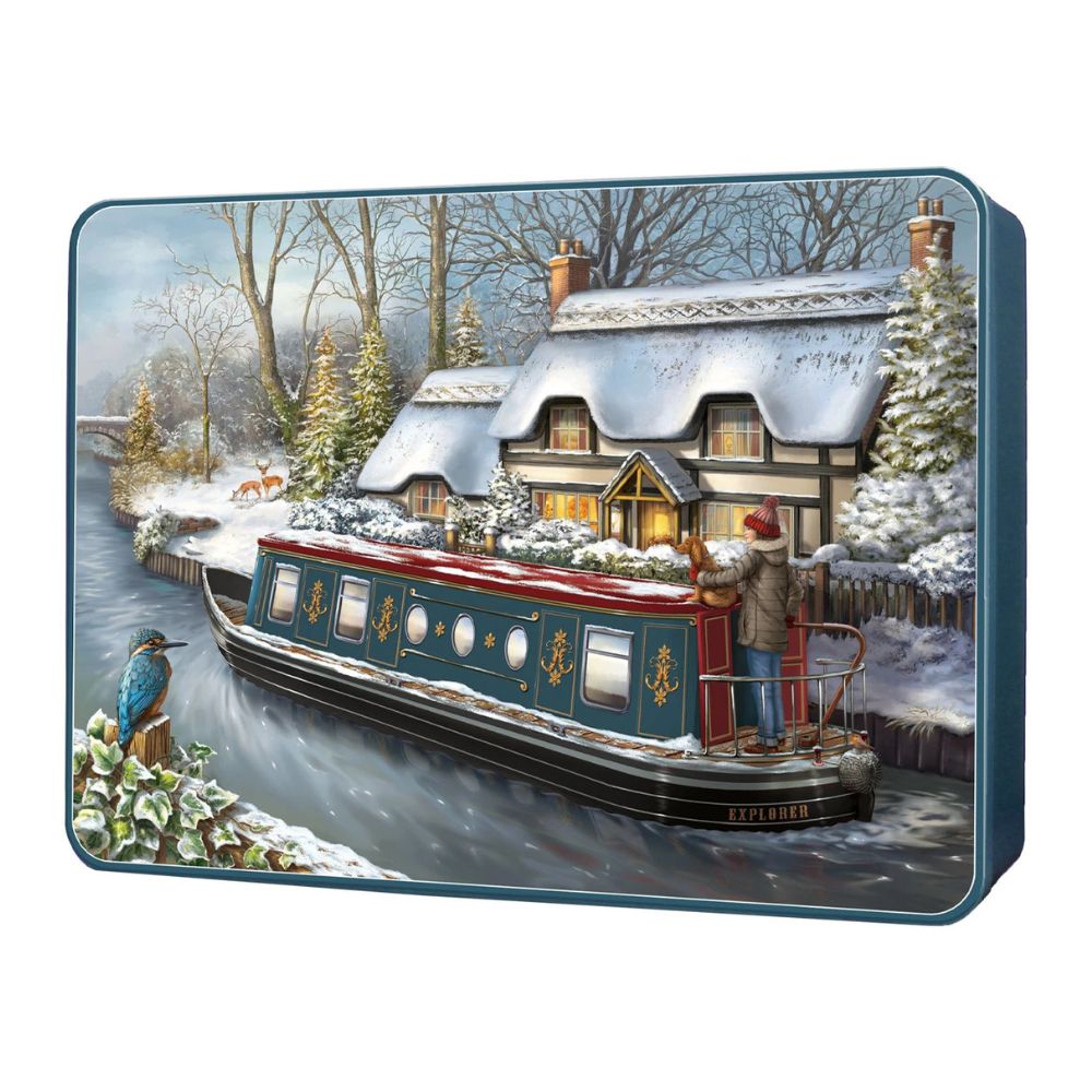 Bramble Foods 300g Canal Boat Biscuit Tin & Assorted Biscuits