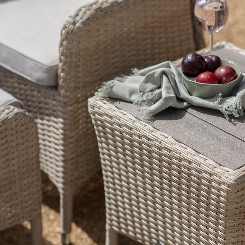 Bramblecrest Tetbury 2-Seater Rattan Recliner Set with Footstools - Nutmeg - Old Railway Line Garden Centre