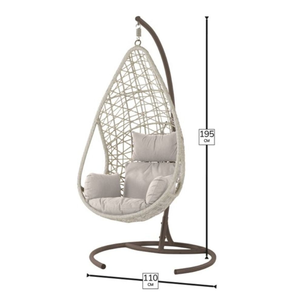 Bramblecrest Tetbury Single Cocoon Egg Chair - Nutmeg - Old Railway Line Garden Centre