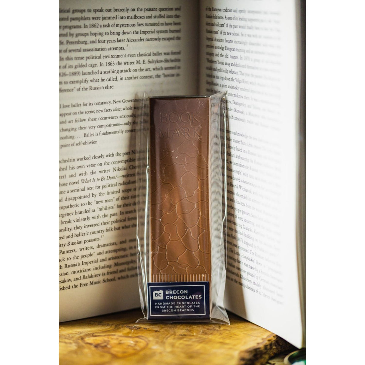 Brecon Chocolates Solid Milk Chocolate Bookmark - Old Railway Line Garden Centre