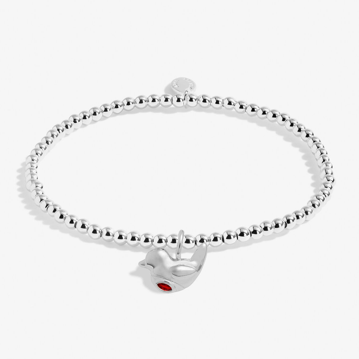 Joma Jewellery Silver Plated A Little 'Chirstmas Robin' Children's Bracelet