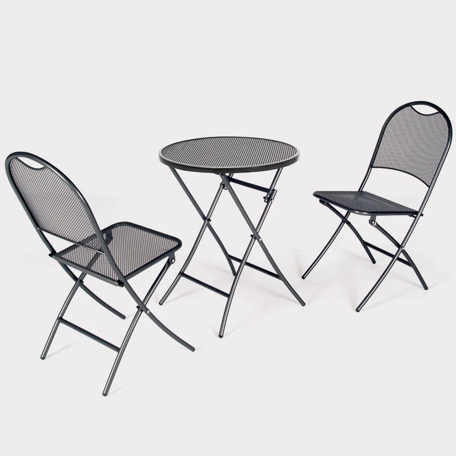 Kettler Iron Grey Café Roma 2-Seater Bistro Garden Furniture Set