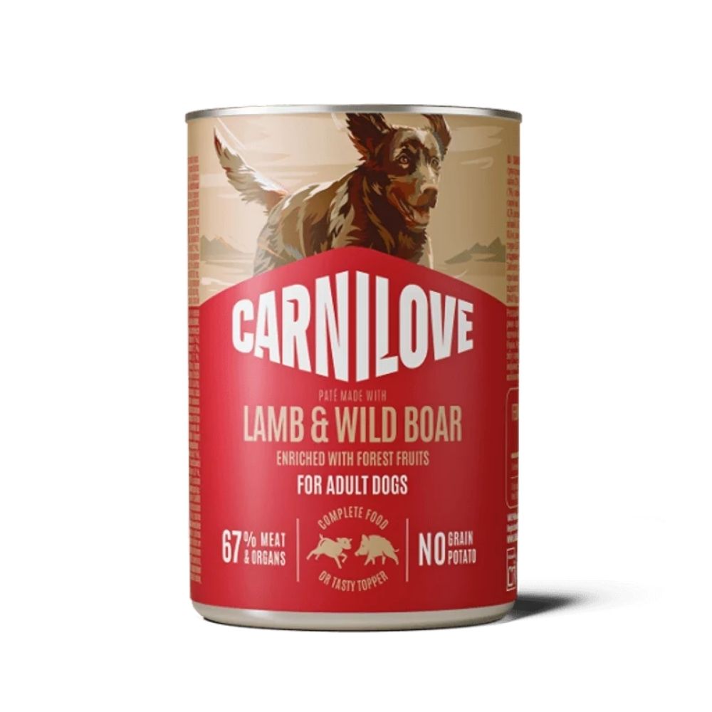 Carnilove 400g Lamb & Wild Boar Dog Food Can