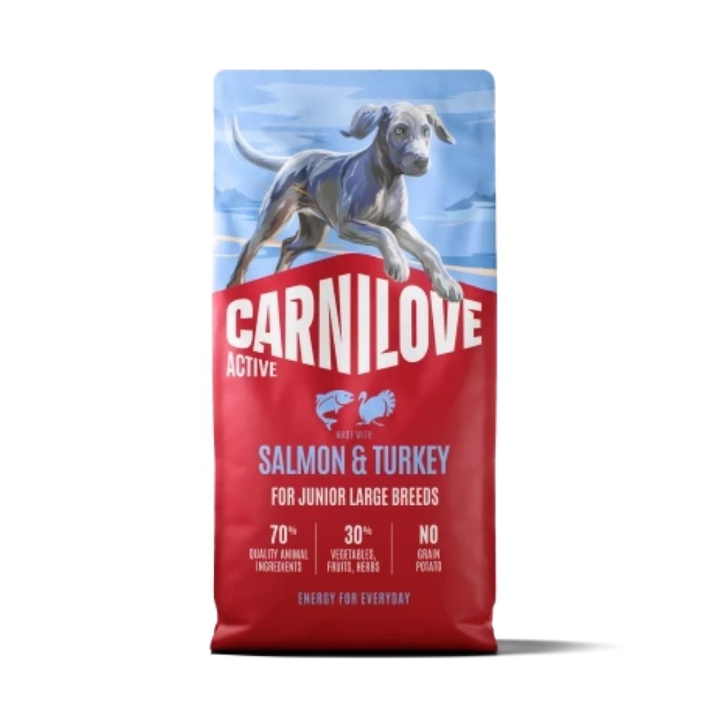 Carnilove Active Dog 12kg Salmon & Turkey Junior Large Breed Dog Food