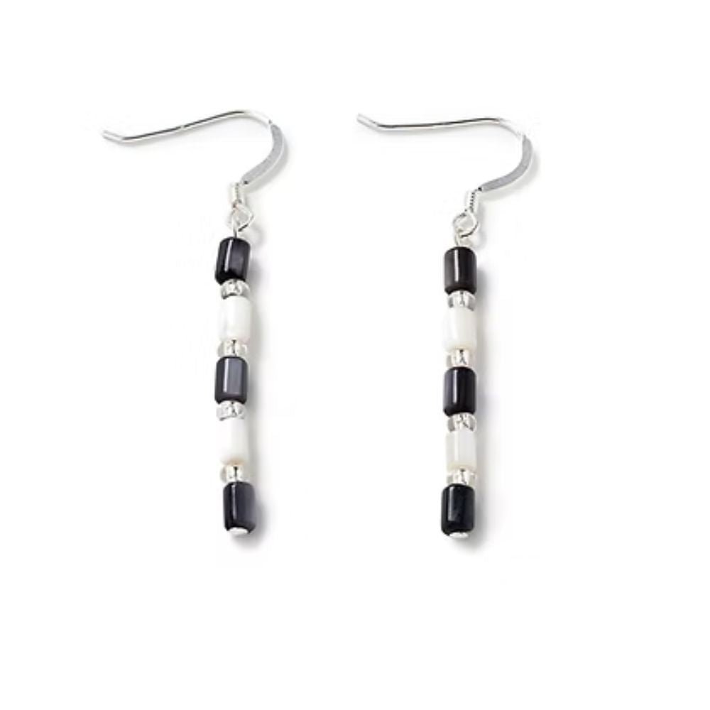 Carrie Elspeth Monochrome Seashell Earrings - Old Railway Line Garden Centre