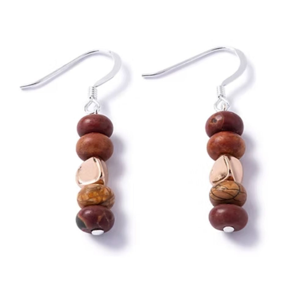 Carrie Elspeth Natural Jasper Earrings