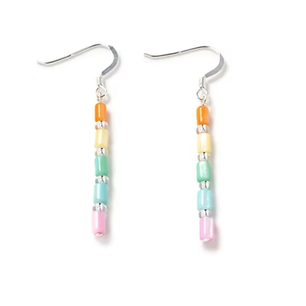 Carrie Elspeth Pastel Rainbow Seashell Earrings - Old Railway Line Garden Centre