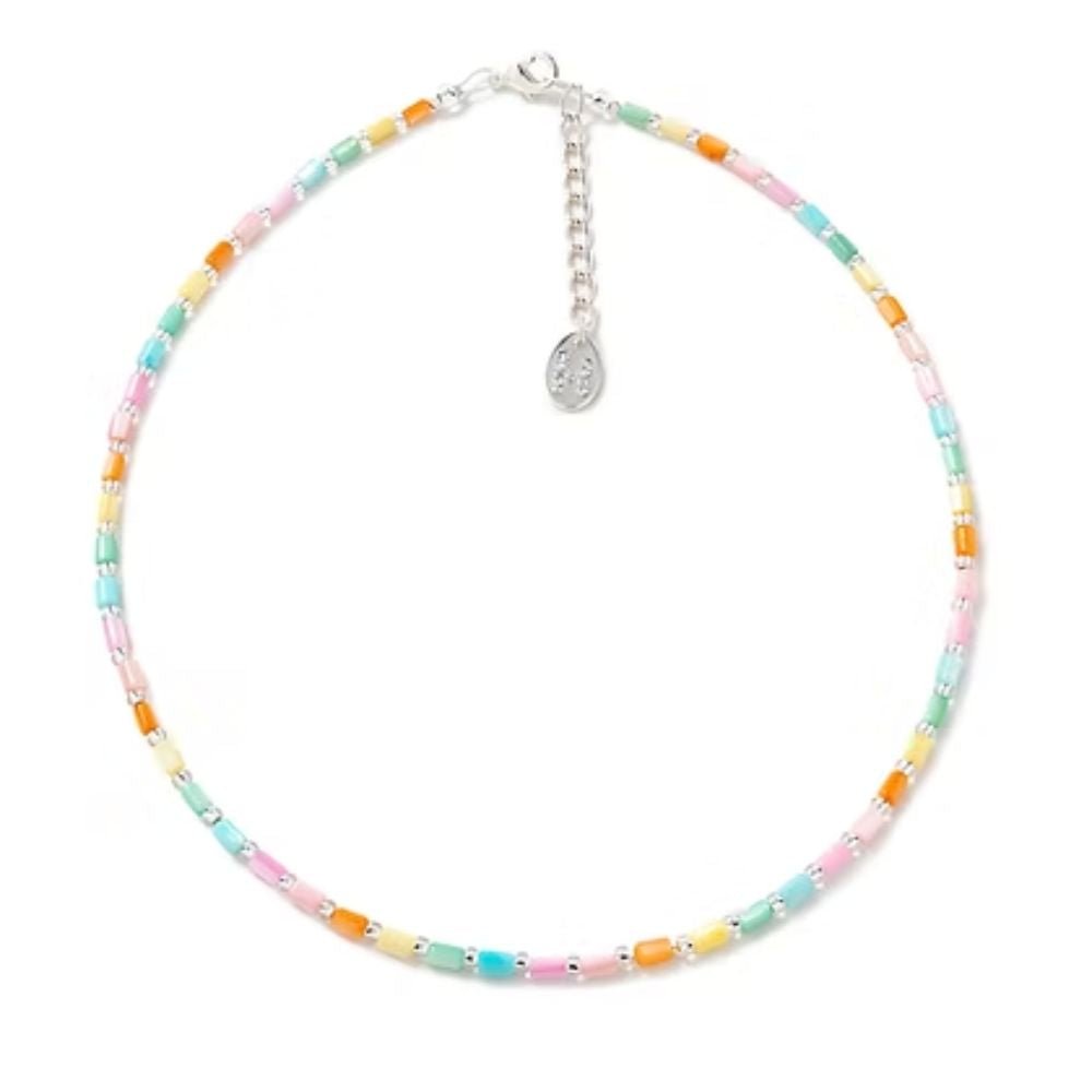 Carrie Elspeth Pastel Rainbow Seashell Full Necklace - Old Railway Line Garden Centre