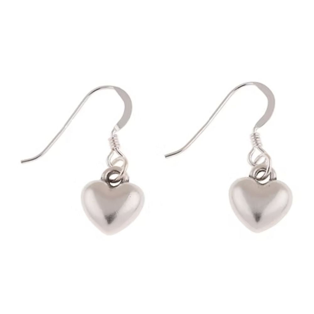 Carrie Elspeth Small Plump Heart Earrings - Old Railway Line Garden Centre