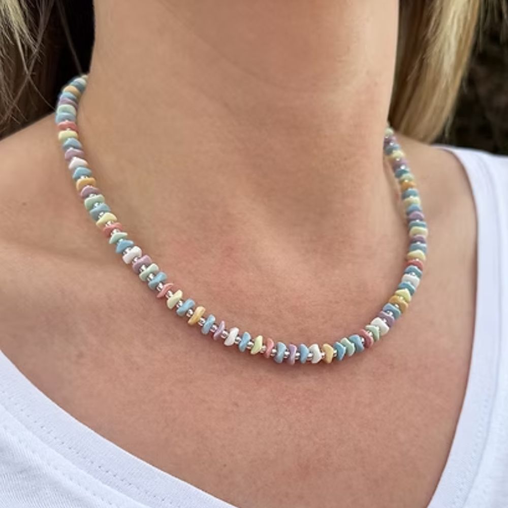 Carrie Elspeth Summer Agate Waves Full Necklace - Old Railway Line Garden Centre