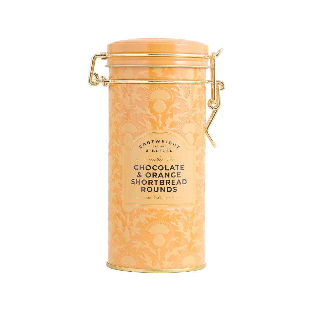 Cartwright & Butler 150g Chocolate & Orange Shortbread Rounds in Tin