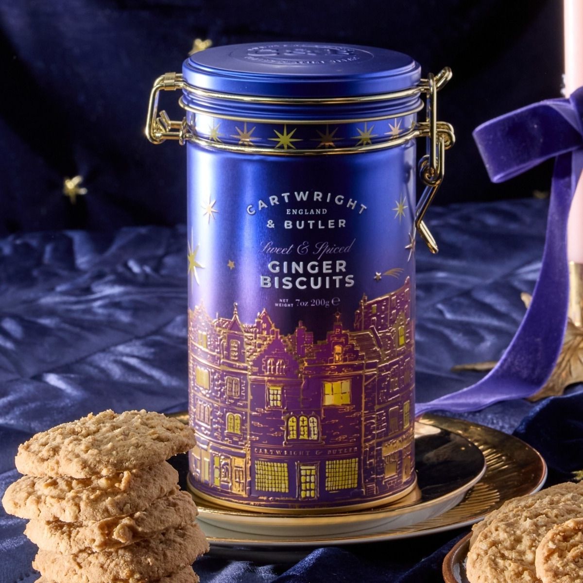 Cartwright & Butler 200g Night Before Christmas | Stem Ginger Biscuits in Tin
