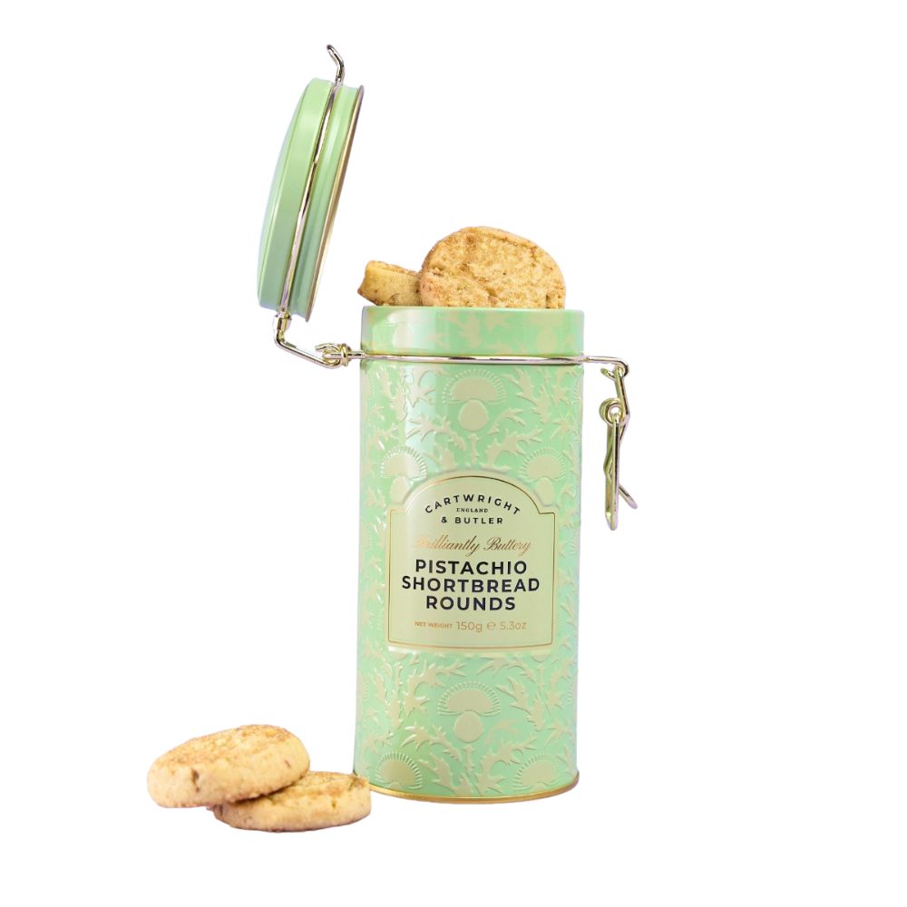 Cartwright & Butler 150g Pistachio Shortbread Rounds in Tin