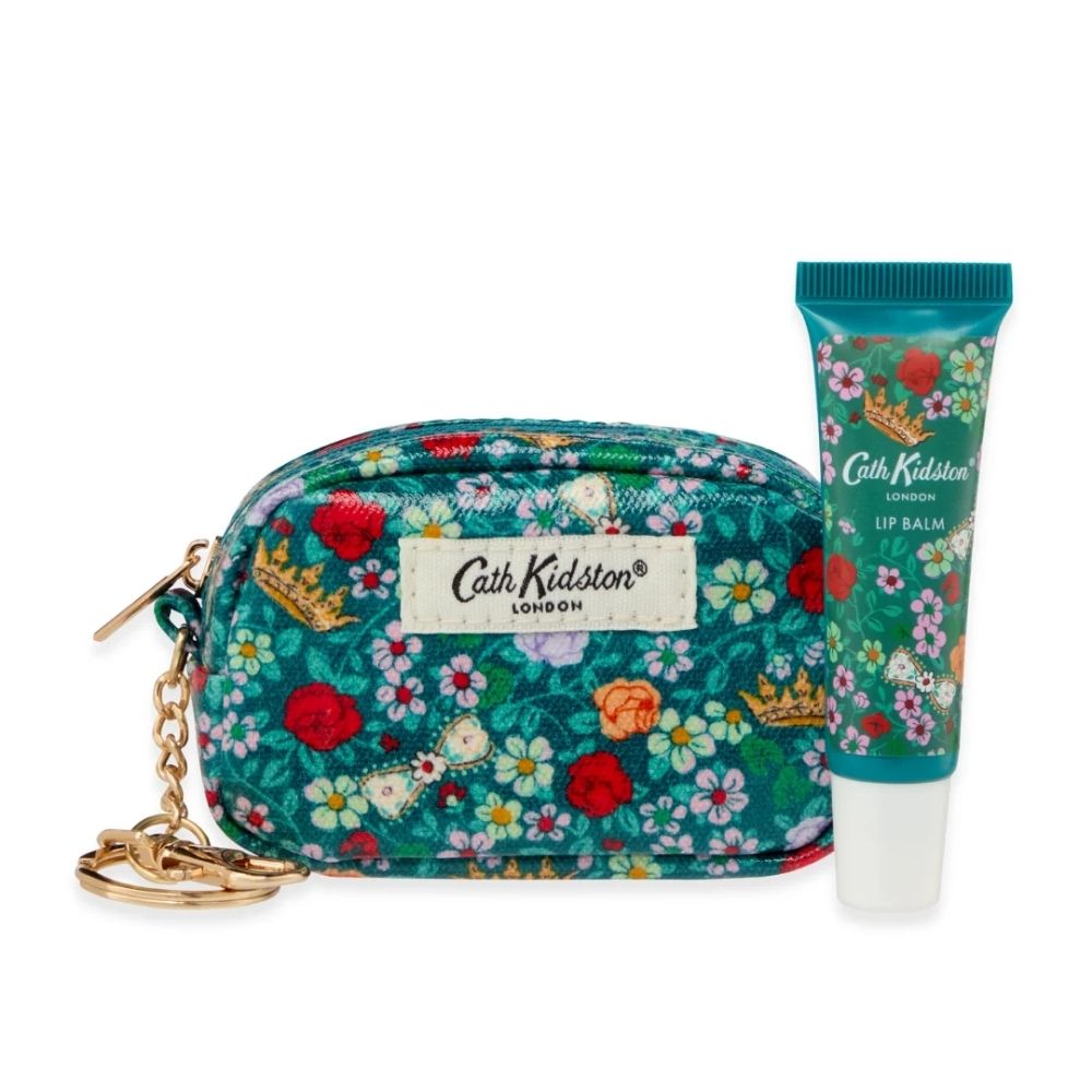 Cath Kidston Crown Ditsy Mini Keyring Bag & Lip Balm