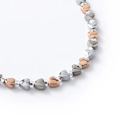 Carrie Elspeth Cariad Haematite Hearts Necklace