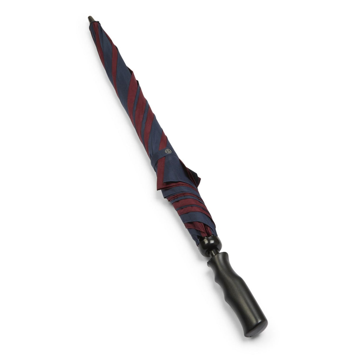 Charles Buyers 30" Stripe Golf Umbrella - Burgundy/Blue - Old Railway Line Garden Centre