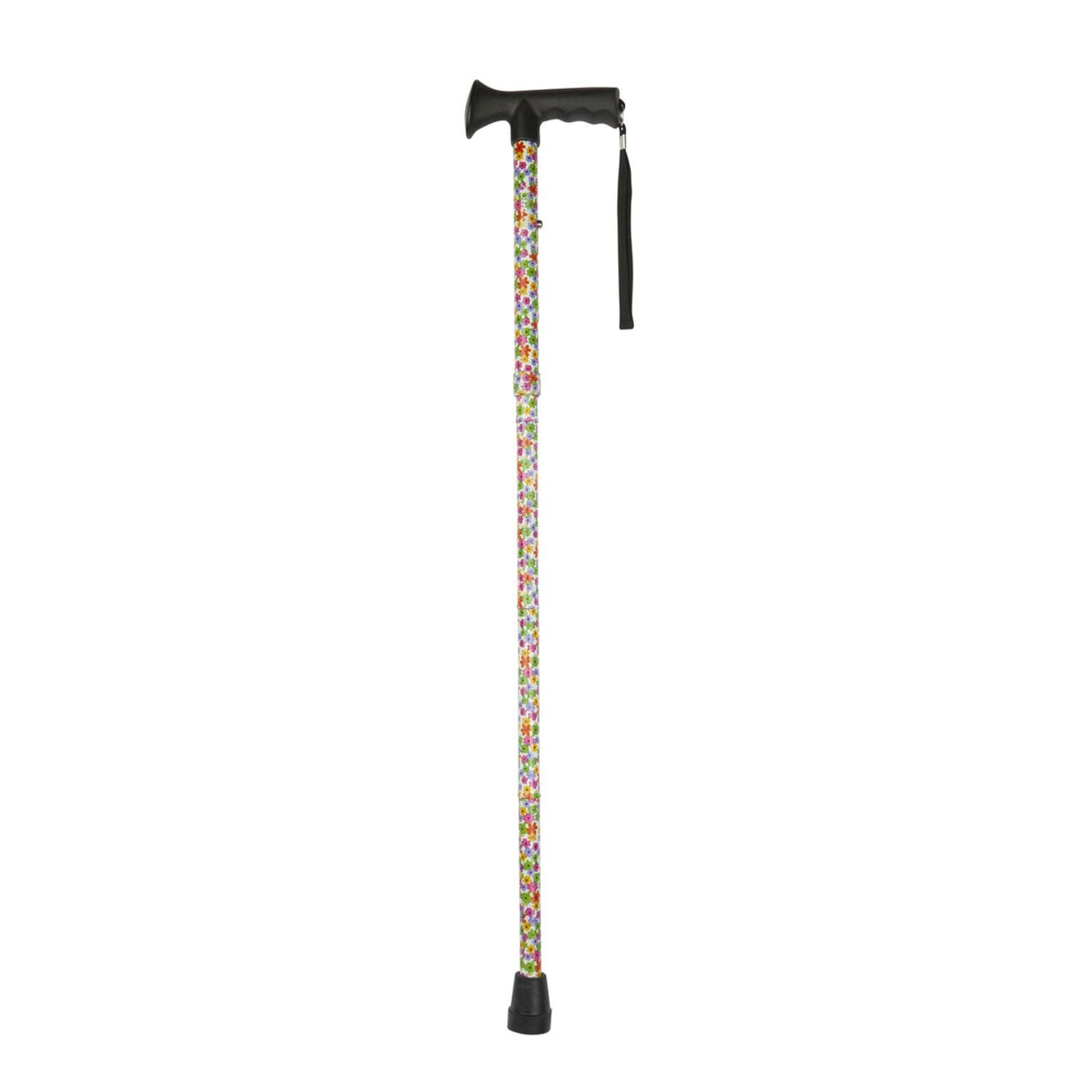 Charles Buyers 37" Floral Folding Walking Stick - Multi - Coloured - Old Railway Line Garden Centre