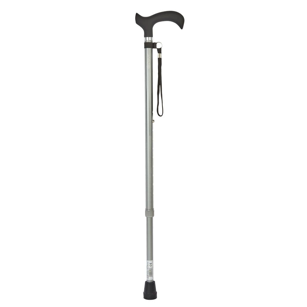 Charles Buyers 75cm Grey Soft Touch Handle Adjustable Stick