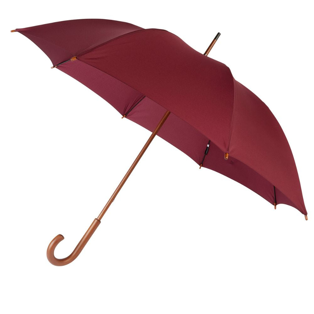 Charles Buyers 76cm Burgundy Crook Handle Umbrella