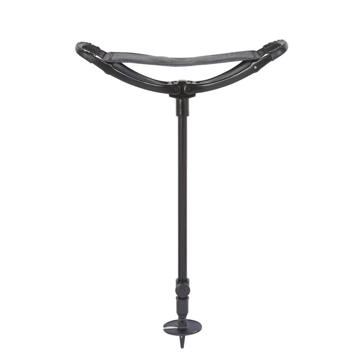 Charles Buyers 94cm Leather Foldable Seat Walking Stick - Black - Old Railway Line Garden Centre