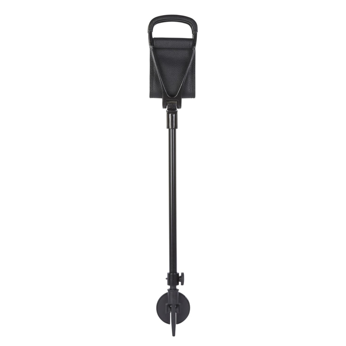 Charles Buyers 94cm Leather Foldable Seat Walking Stick - Black - Old Railway Line Garden Centre