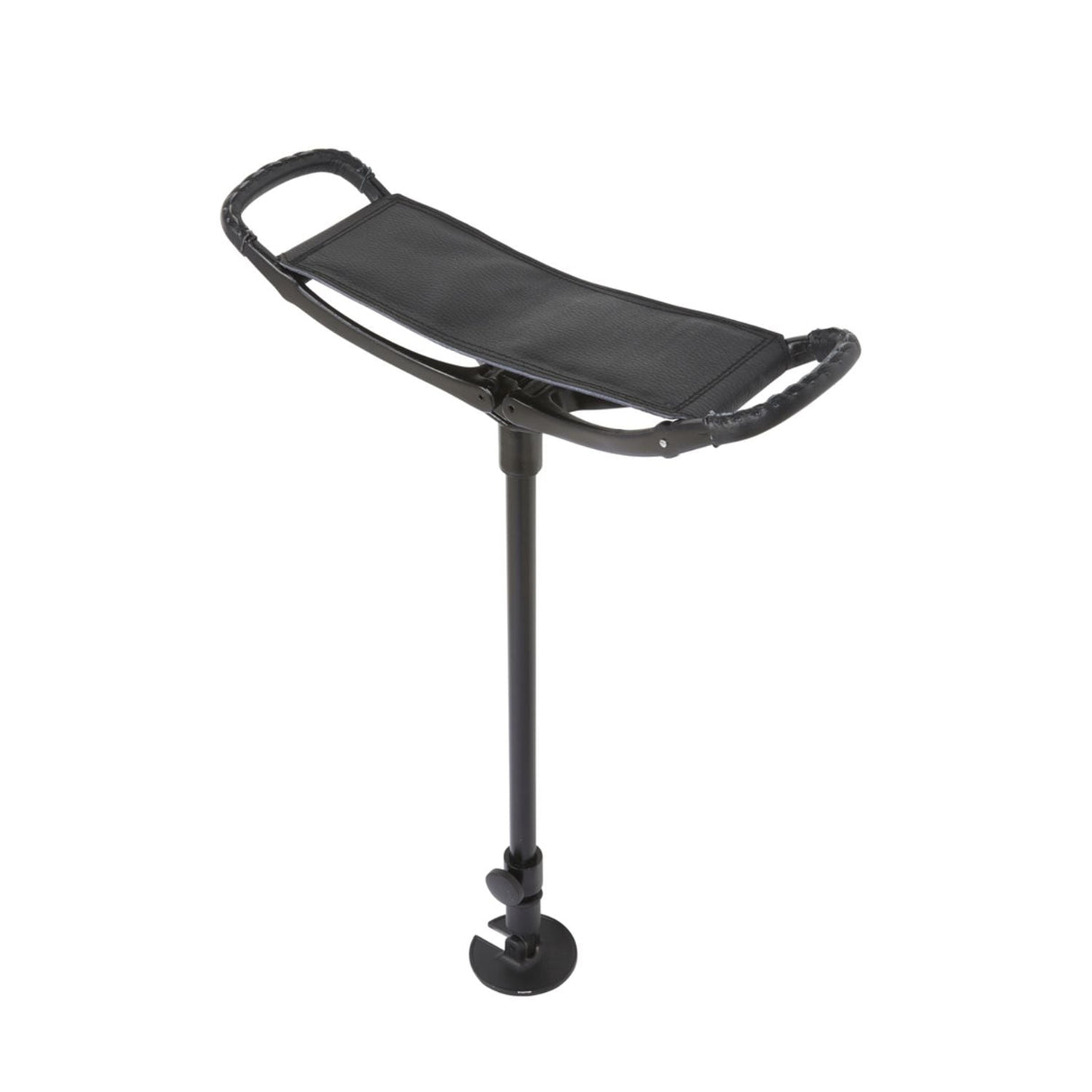 Charles Buyers 94cm Leather Foldable Seat Walking Stick - Black - Old Railway Line Garden Centre