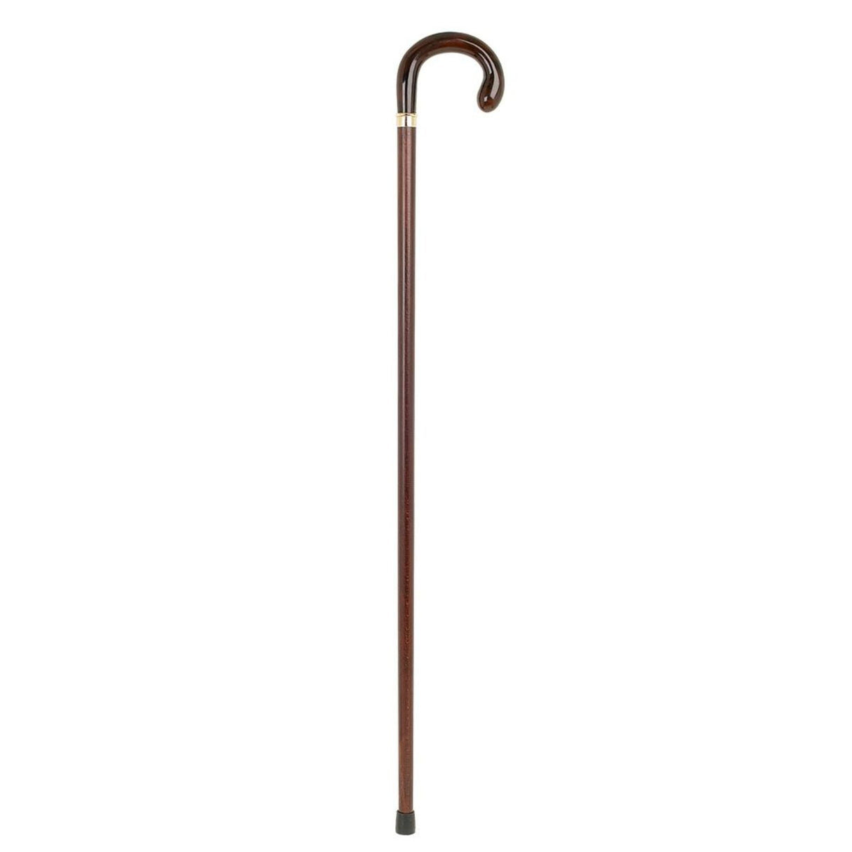 Charles Buyers 94cm Marble Crook Handle Walking Stick - Brown - Old Railway Line Garden Centre