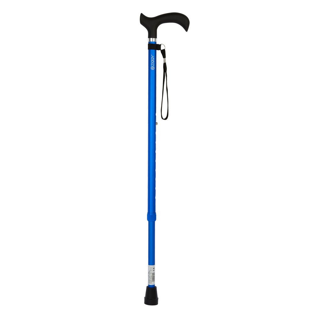 Charles Buyers 99cm Blue Soft Touch Handle Adjustable Stick