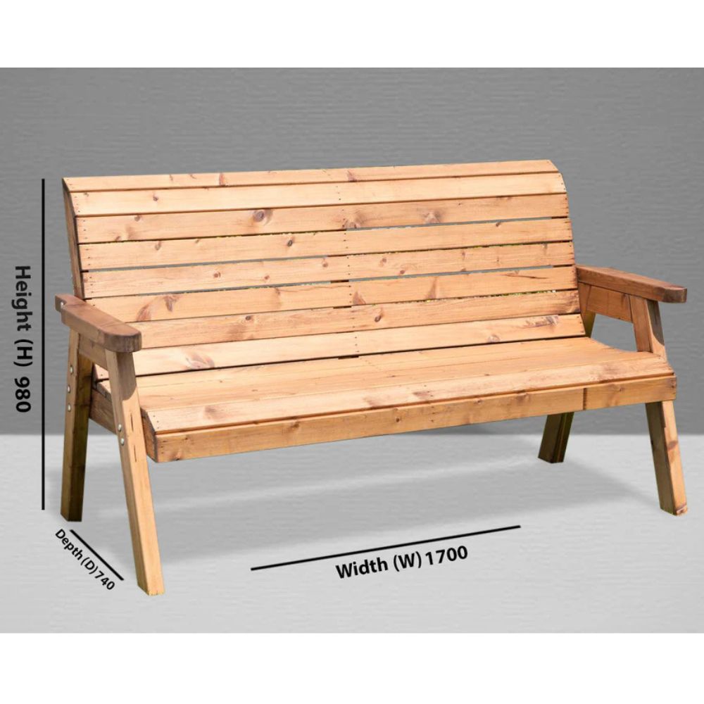 Charles Taylor 5.5ft (170cm) Traditional 3 Seater Bench