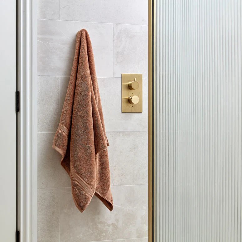 Christy Serene 125cm Bath Towel - Clay - Old Railway Line Garden Centre