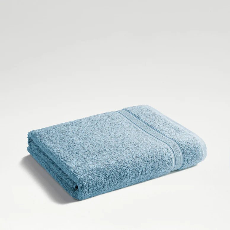 Christy Serene 150cm Bath Sheet Towel - Faded Denim Blue - Old Railway Line Garden Centre