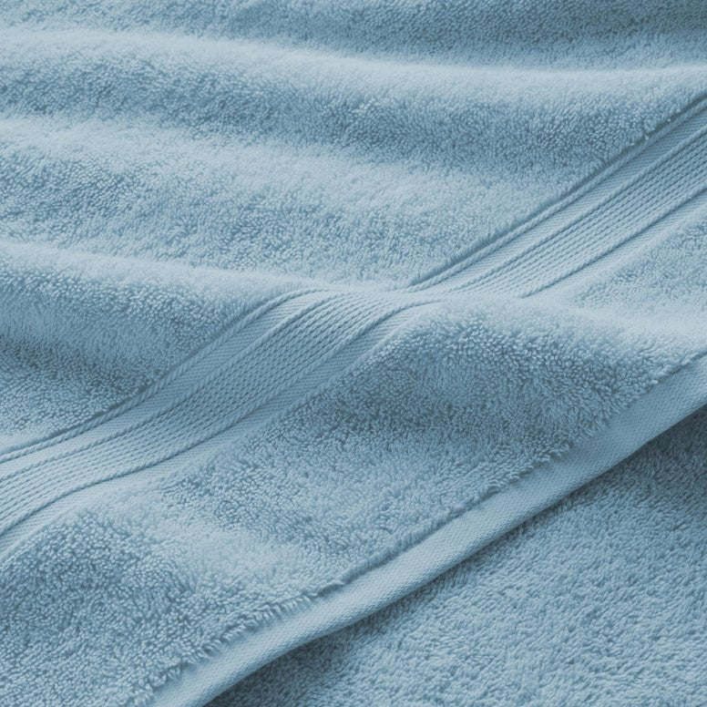 Christy Serene 150cm Bath Sheet Towel - Faded Denim Blue - Old Railway Line Garden Centre