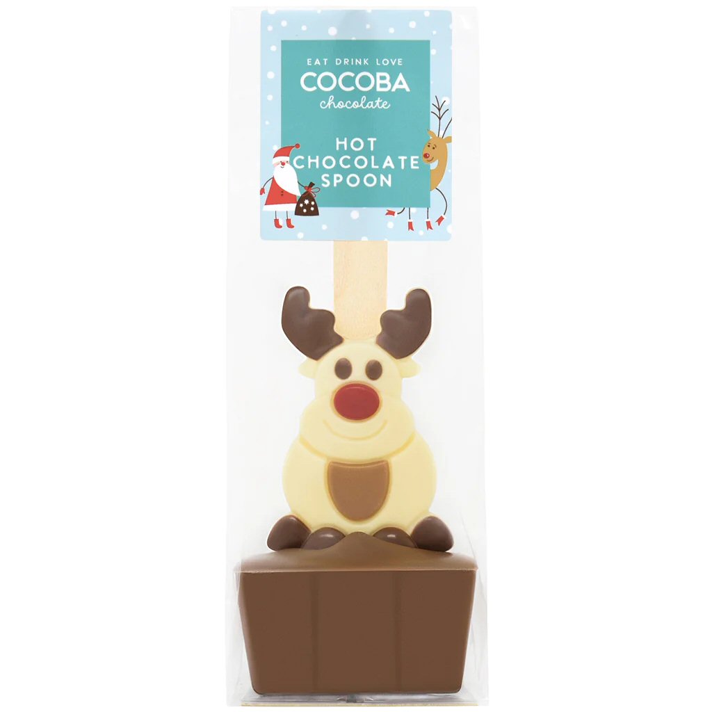 Cocoba 50g Reindeer Milk Chocolate Hot Chocolate Spoon