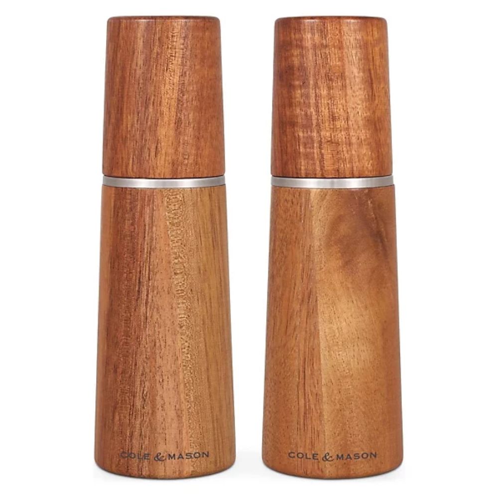 Cole & Mason 185mm Marlow Acacia Salt and Pepper Mills Set - Old Railway Line Garden Centre