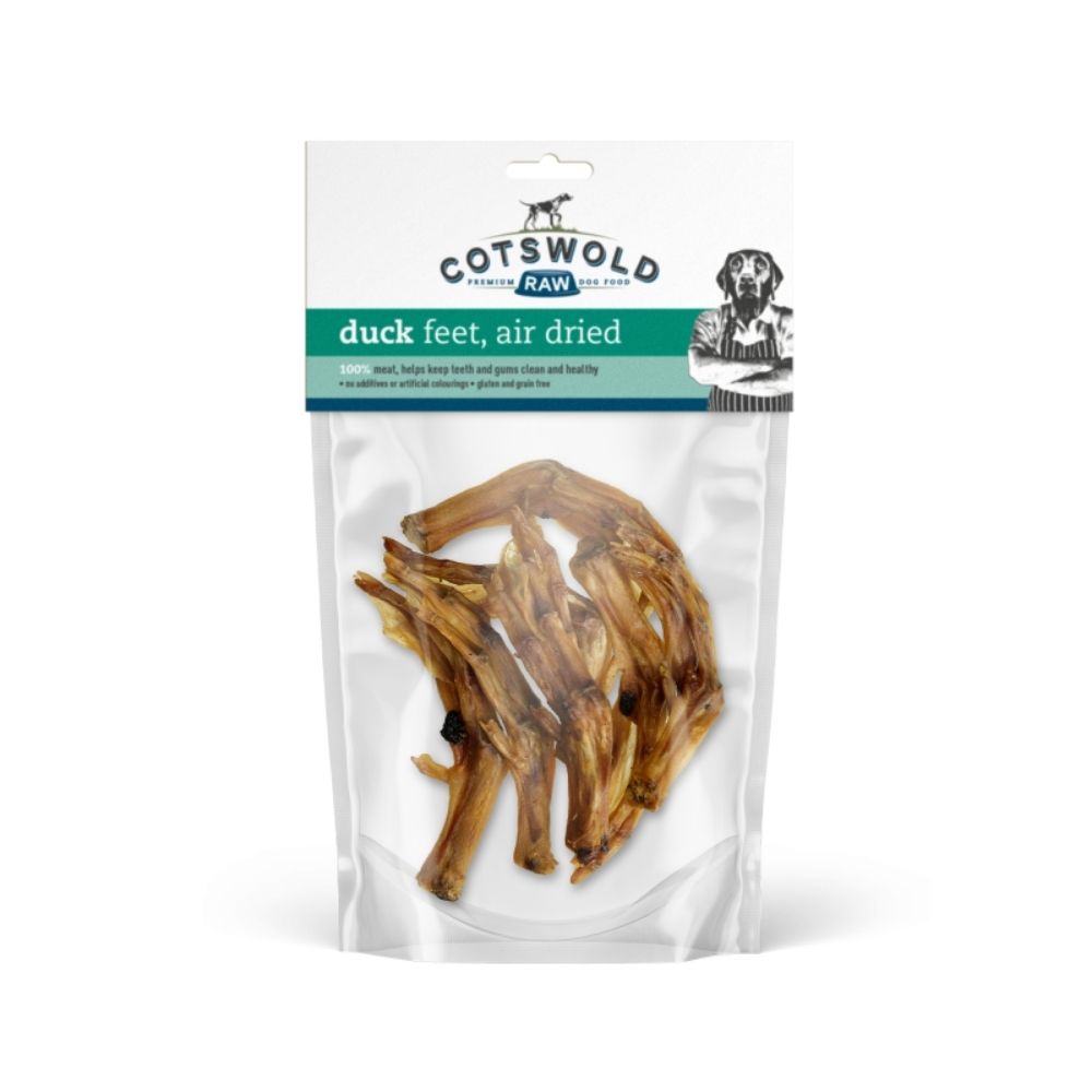 Cotswolds Raw 100g Natural Dried Duck Feet Dog Treat