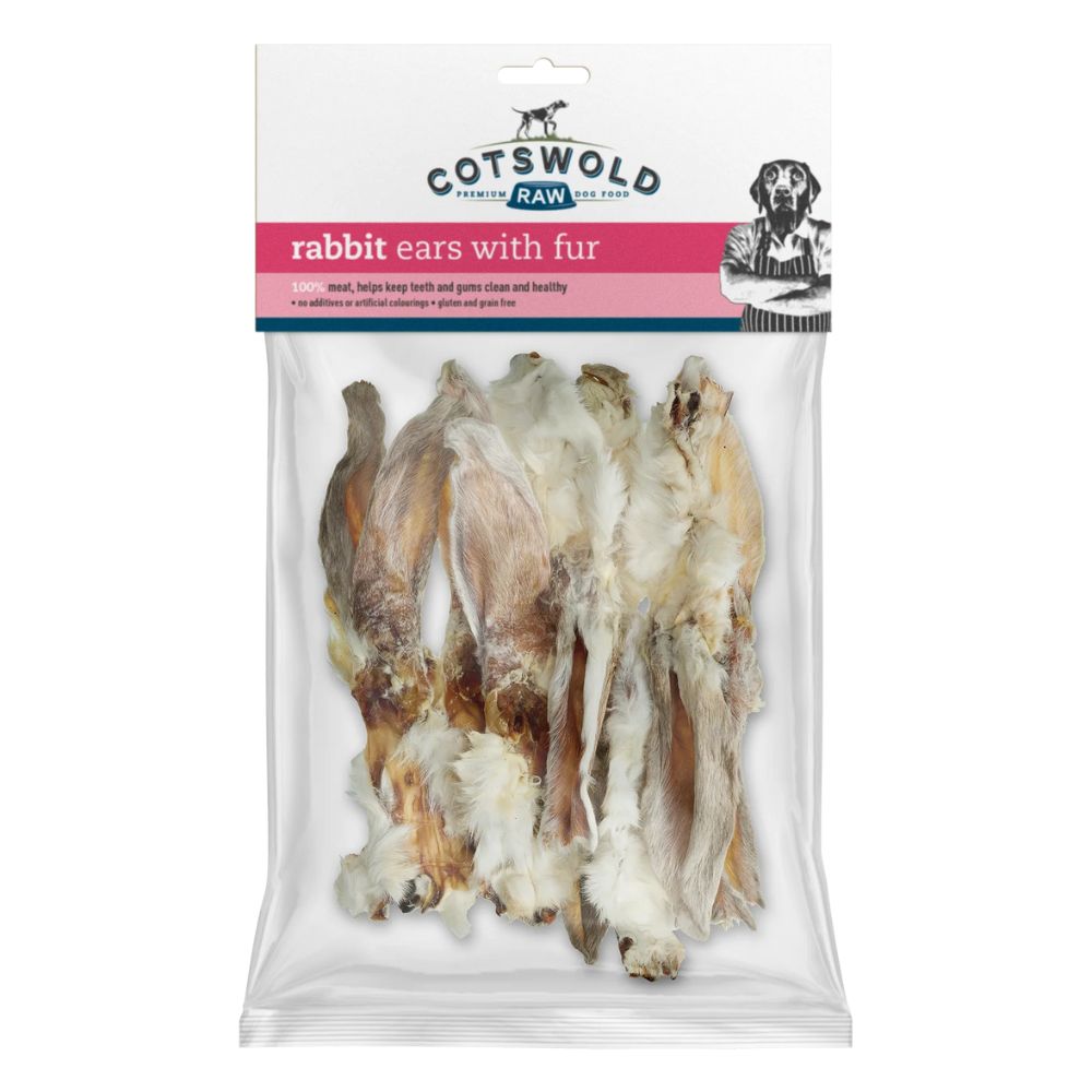 Cotswold Raw 100g Rabbit Ears with Fur