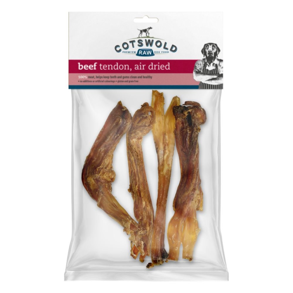 Cotswold Raw 250g Natural Dried Beef Tendon Dog Treat - Old Railway Line Garden Centre