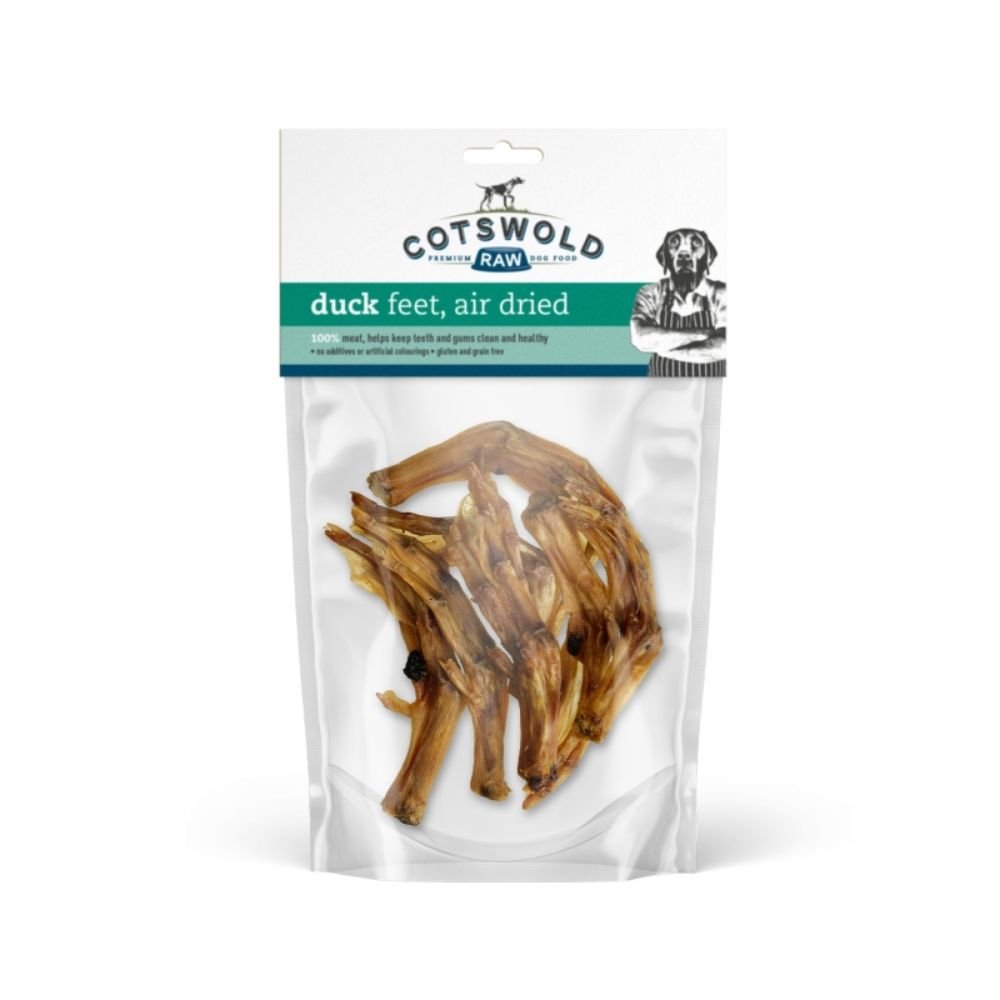 Cotswolds Raw 100g Natural Dried Duck Feet Dog Treat - Old Railway Line Garden Centre