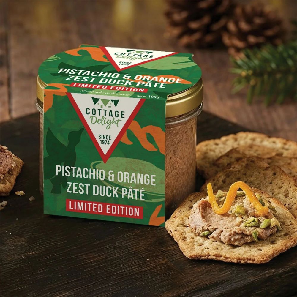Cottage Delight 180g Pistachio & Orange Zest Duck Pâté
