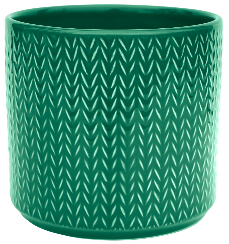 Ivyline 18cm Chevron Emerald Planter