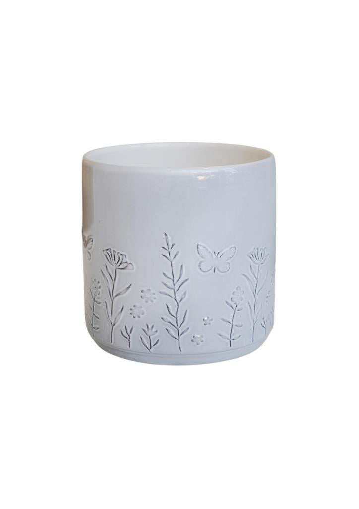 Ivyline 18.5cm White Pairie Pot