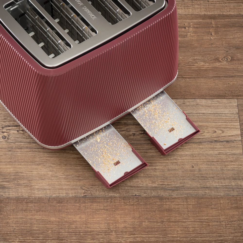 Daewoo Cascade 4 Slice Toaster - Ruby Red