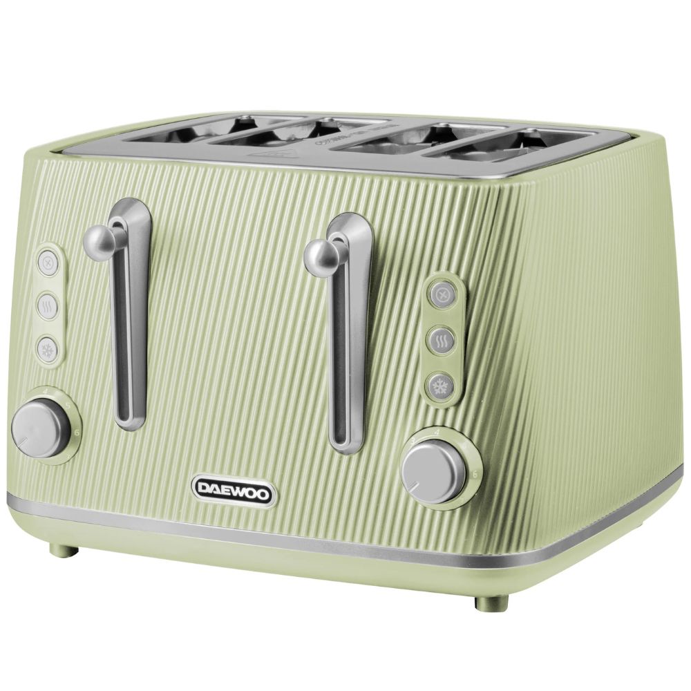 Daewoo Cascade 4 Slice Toaster - Sage Green