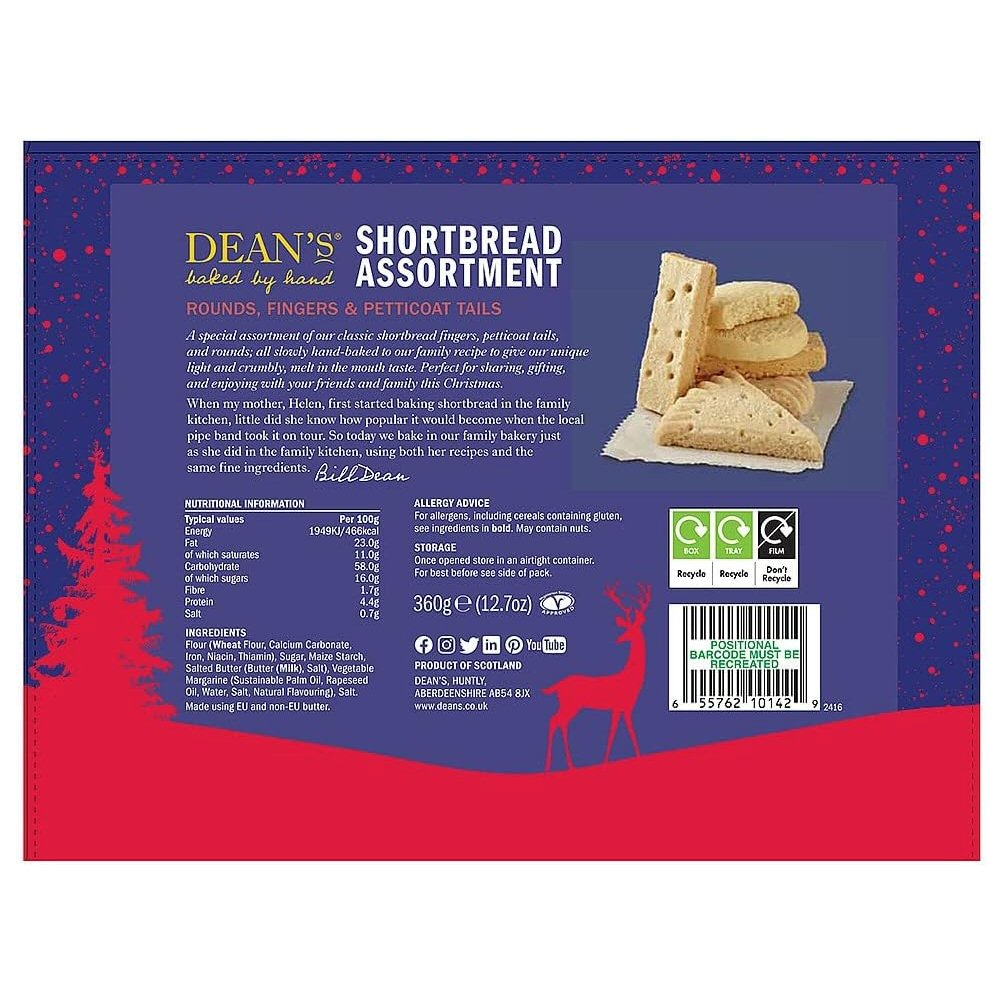 Deans 360g Christmas Shortbread Assortment